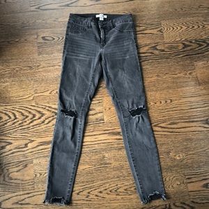 black ripped jeans from charlotte russe